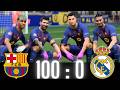 FC 25 --MESSI RONALDO NEYMAR & MBAPPE | ALL WORLDS STARS | FC BARCELONA 100-0 REAL MADRID