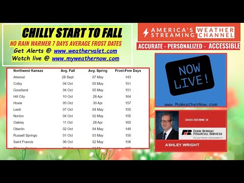 CHILLY FALL START WARMER DRY 7 DAYS AVERAGE FIRST FROST DATES - YouTube