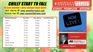 CHILLY FALL START WARMER DRY 7 DAYS AVERAGE FIRST FROST DATES