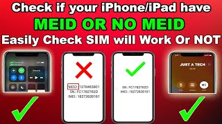 Check if your iPhone or iPad have MEID or no MEID Or GSM |Check SIM will work after iCloud Bypass|
