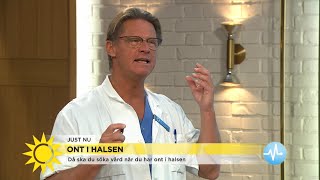 Doktor Mikael: Då ska du söka vård när du har ont i halsen! - Nyhetsmorgon (TV4)