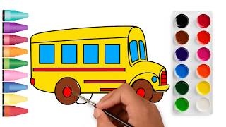 Toddlers Painting, School Bus Drawing,Colours for Kids screenshot 2