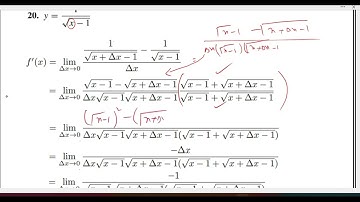 Calculus 1 Ex # 2.2 Q # 20: The Derivative; The Derivative Function