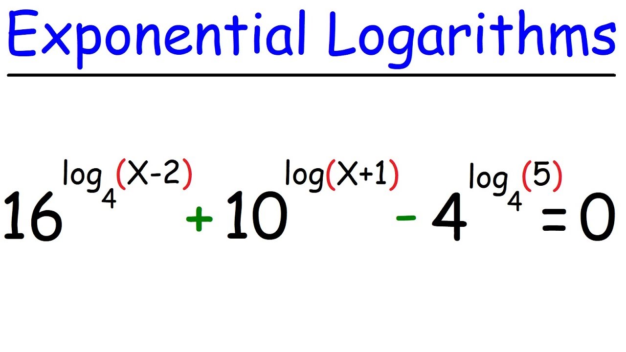  Exponential Logarithmic Equations YouTube
