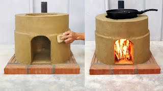 Make a smokeless wood stove from red bricks and clay by Garden Design 11,077 views 5 months ago 12 minutes, 36 seconds