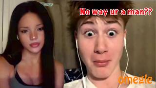 They Couldn't Believe I'm a Man! Fake Girl Trolling on OMEGLE!