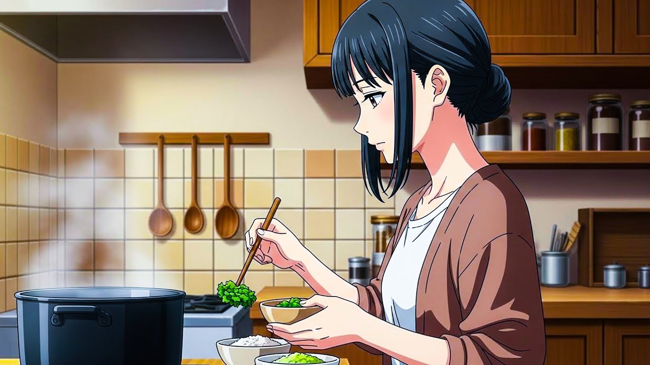 Rainy Afternoon Miso Soup 🍲 | Cozy Silent Anime Animation