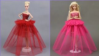 Barbie Doll Makeover Transformation👗💞DIY Miniature Ideas for Barbie Wig, Dress, Faceup and More