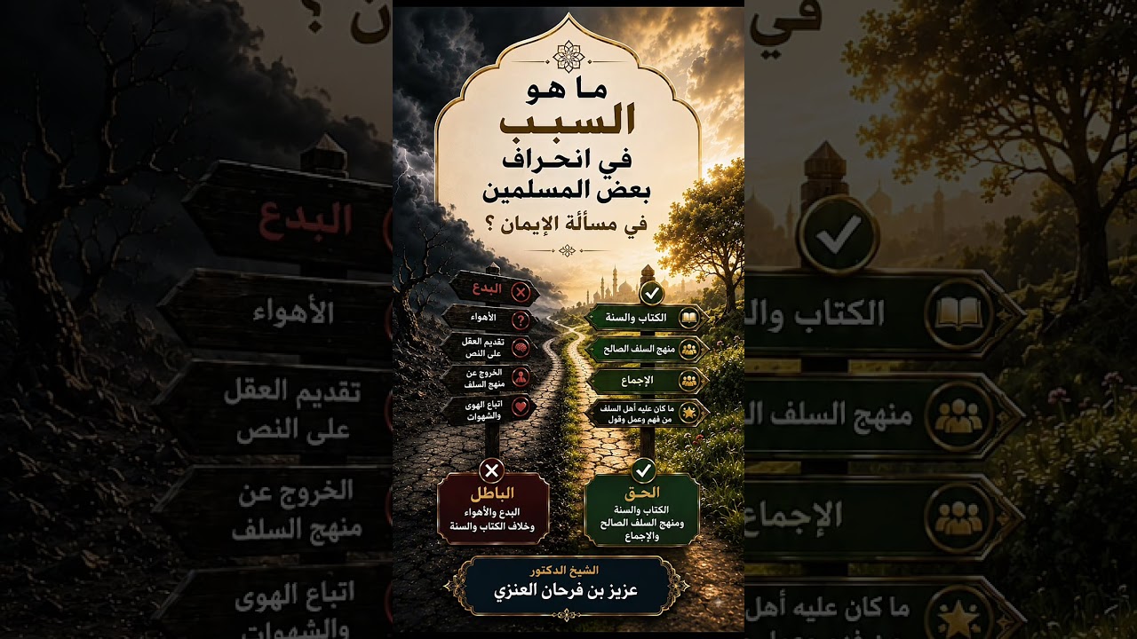 ما هو السبب في انحراف بعض المسلمين في مسألة الإيمان ؟ الشيخ الدكتور عزيز بن فرحان العنزي .