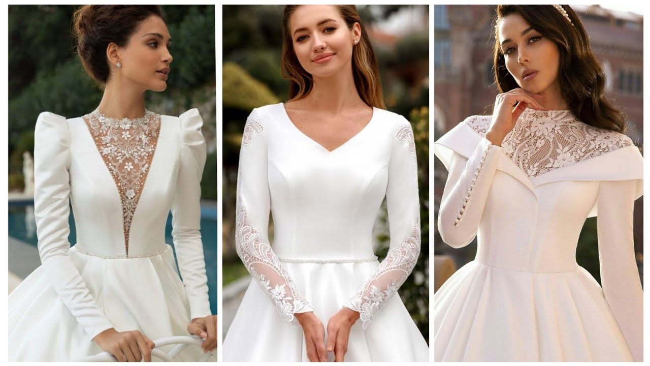 Скромные свадебные платья с длинными рукавами, от которых захватывает дух!