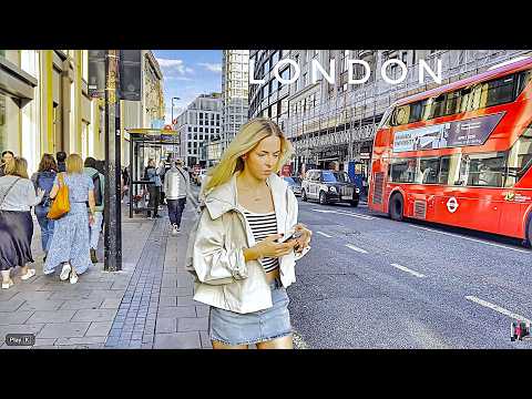 Summer London City Walk | Exploring the Bustling Streets of Central London |  Oxford Street to Soho