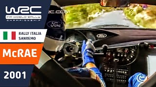 McRAE onboard - Rally Italia Sanremo 2001 - Ford Focus RS WRC with PUNCTURE!