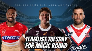 #NRL | Joel and Fletch go through all the Teamlist Tuesday news for Magic Round in Brisbane!