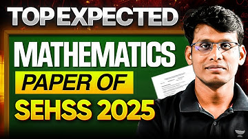 Top Expected Mathematics Paper of SEHSS 2025 | Prashant Jain | #sehss