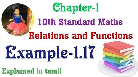 10th std maths New Syllabus(T.N)2020 Chapter-1 (Relations and Functions) Example-1.17