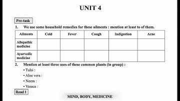 Std 11 UNIT 4 ,Read 1 Mind,body, medicine. Part -1 Courtesy: Vinod Gajera.