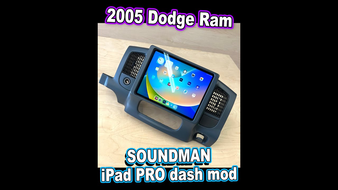 2005 Dodge Ram 12.9" iPad PRO dash mod