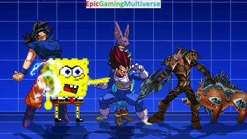 Thaldrix VS Dragon Ball Super Characters And SpongeBob SquarePants In A MUGEN Battle / Match / Fight