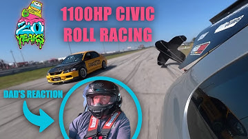 We Took A 1100HP AWD DRAG CIVIC Roll Racing ... We Got GAPPED!