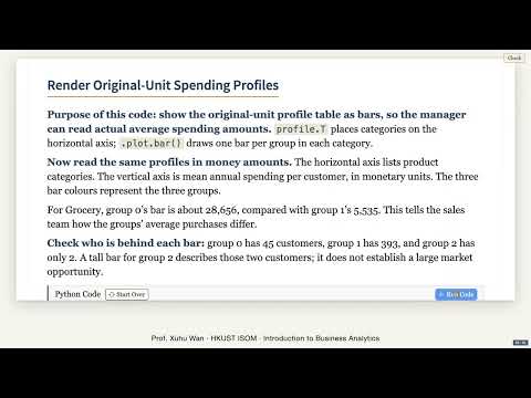 Customer Cluster Profiles in Python: From Centroids to Business Actions | ISOM2600 4.5