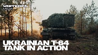 Kreminna. Ukrainian T-64 Tank In Action. Combat Mission On The Frontline