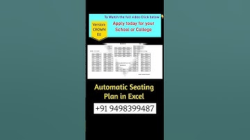 Generate Automatic seating plan in Excel using formula for Exams