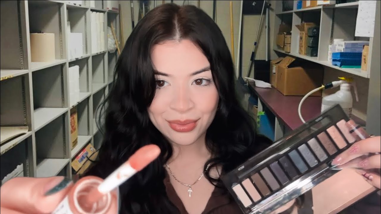 ASMR $5 doing your fall makeup in the janitors closet 🫣