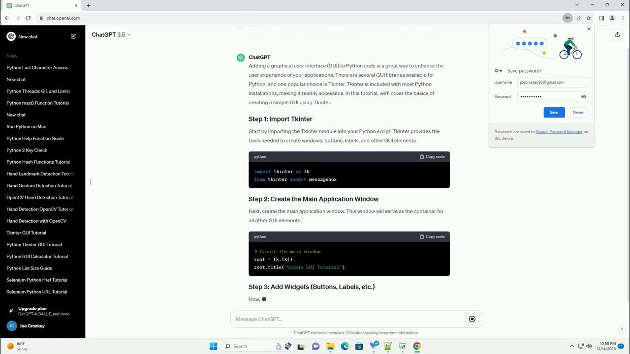 how to add gui to python code - YouTube