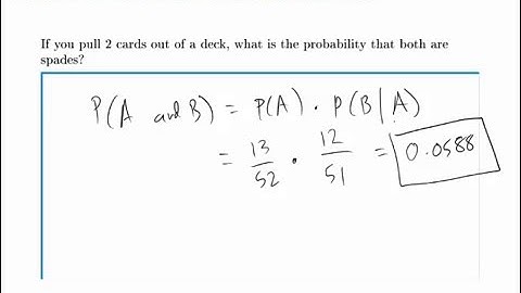 Probability Example: Drawing Cards without Replacement (AND with dependent events)