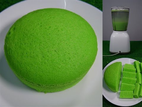 Resepi Kek Pandan Kukus Gebu Guna Blender - YouTube