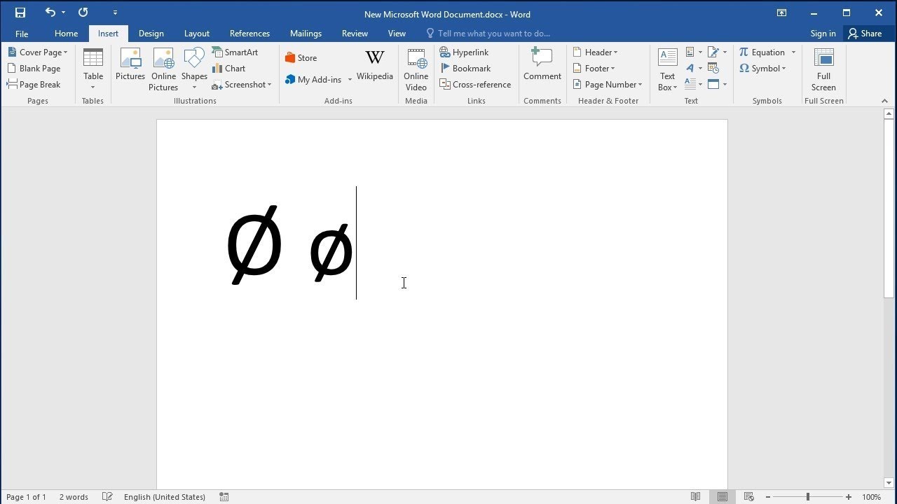 How to type Letter O with Stroke in Word - YouTube