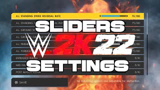 My WWE 2K22 Slider Settings (Updated Realistic Sliders)