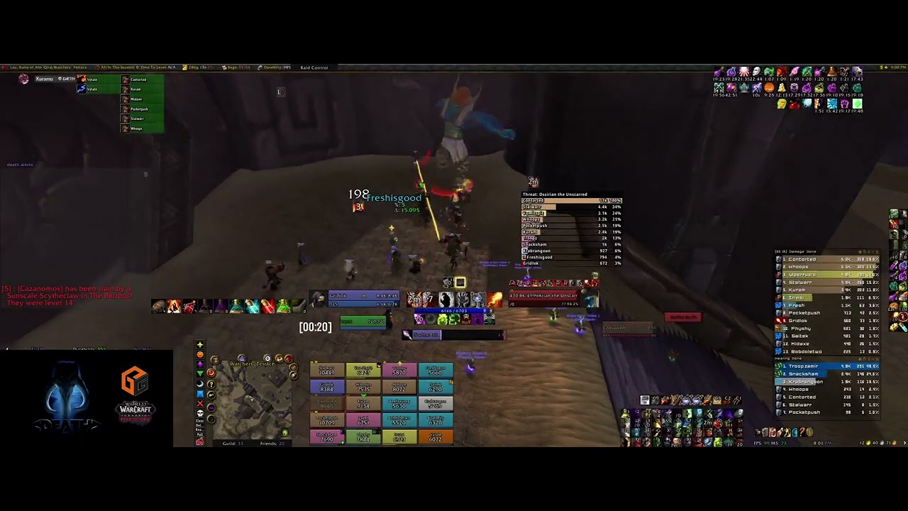 Ossirian the Unscarred - Death Doomhowl - AQ20 - warlock pov