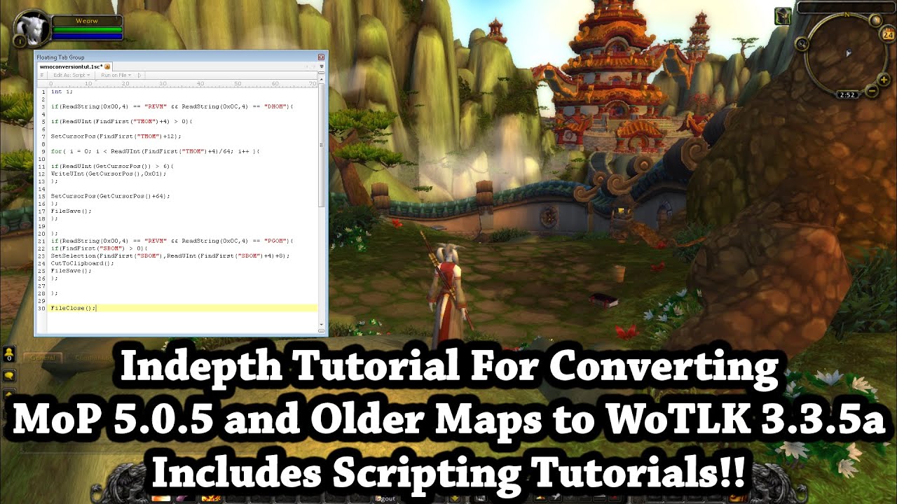 Wow 3.3.5a - How to Convert MoP Maps to WoTLK and TBC - Write 010 Editor  Scripts - YouTube