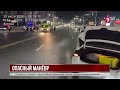 В Астане после столкновения на мосту перевернулся автомобиль