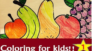 Vegetables Coloring Game and Learning Fruits | Coloring For Kids screenshot 1