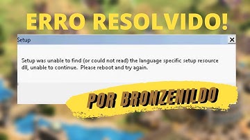 SOLUÇÃO DO ERRO - SETUP WAS UNABLE TO FIND - AGE OF EMPIRES II