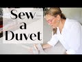 How to sew a duvet cover with welt.