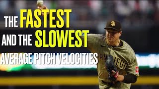 The FASTEST and SLOWEST Average Pitch Velocities in the MLB (2025)