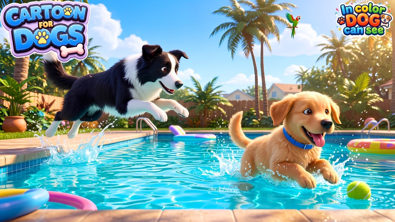 📺Funny Cartoon for Dogs 🐶 Dog TV to Reduce Anxiety & Boredom When Home Alone 🐕 In color they can see