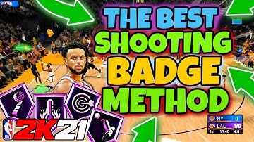 THE FASTEST WAY TO GET SHOOTING BADGES in NBA 2K21 (NO GLITCH) THE ONE SIMPLE TRICK!!