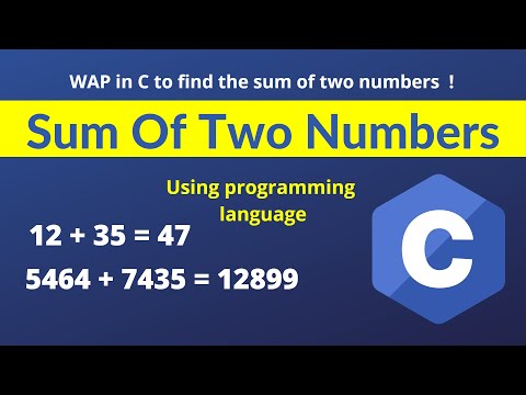 C program to find the sum of two numbers || sum of two numbers 🔥🔥🔥🔥