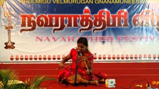 Aksshaya Playing Evvari Bodhana on Violin - 20140928