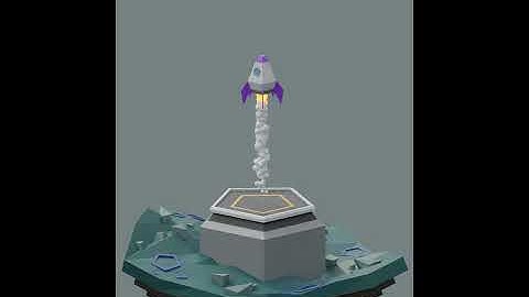 Rocket Launch Animation (no audio) - from CGCookie Blender learning flow course