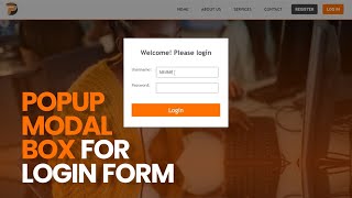 How To Make Popup Modal Box For Login Form