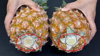 Sweet and Juicy Pineapple : The Secret Method Revealed by the Old Fruit Farmer Life Hacks #tips