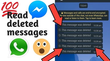 How to read deleted messages on whatsapp and Facebook messenger 100% work 2021