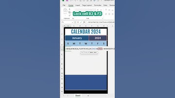 Make dynamic Calendar in excel: #shorts #exceltips #exceltrick #magic #calendar #newyear