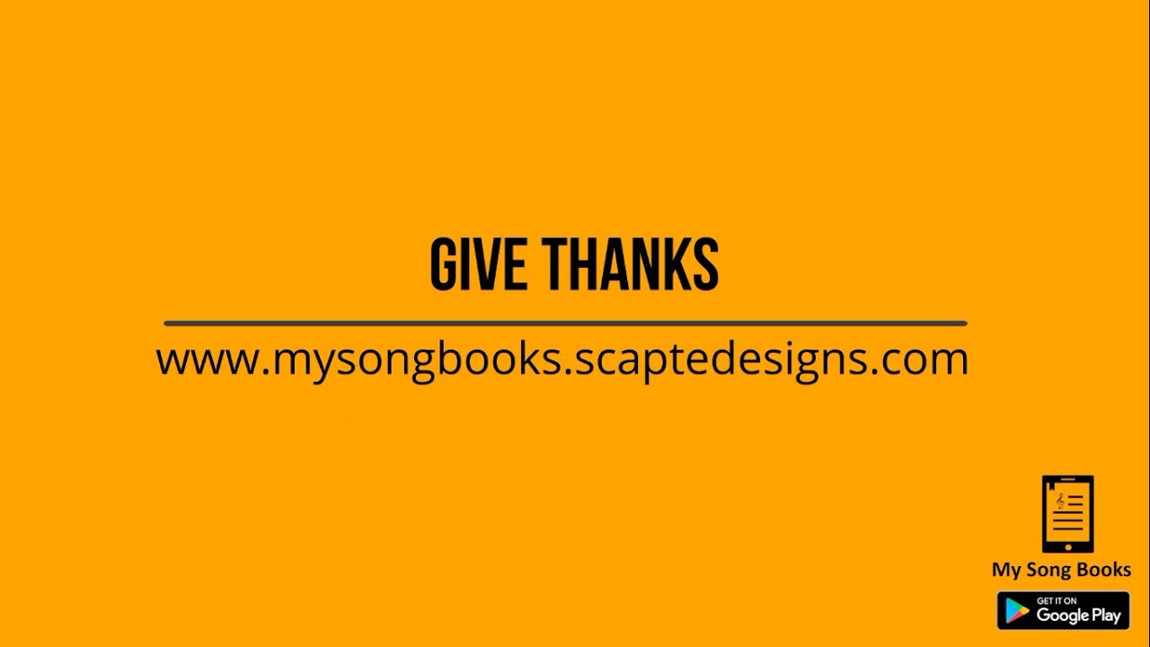 Give Thanks Lyrics Video YouTube Give thanks lyrics video youtube