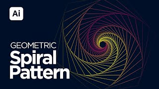 How to create Geometric Spiral Pattern | Adobe Illustrator Tutorial //  Line art Pattern Tutorial